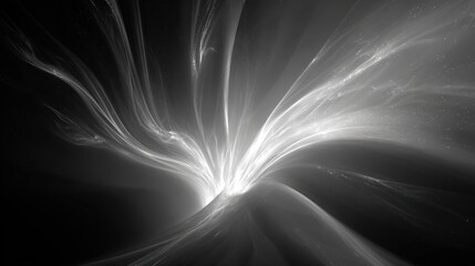Aufkleber - Abstract light painting on black background creates glowing figure design