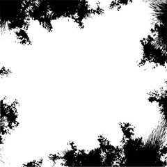 Leinwandbilder - Monochrome abstract frame with textured edges and white space in the center area of the composition