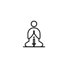 Poster - A simple line drawing of a stick figure running or jumping over an obstacle on a white background plane view