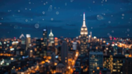 Poster - Diffused glow of urban lights