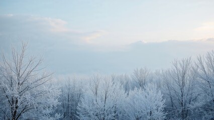 Naklejka na meble Festive design backdrop with blue watercolor winter forest