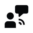 © MDImran - Black icon illustration of person talking online