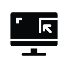 Poster - Computer screen showing arrow exiting the screen
