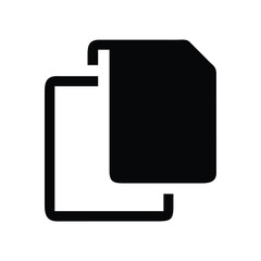 Poster - Two Simple Black Documents Overlaid in Flat Style