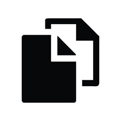 Poster - Copy document icon shown in stark black and white design.