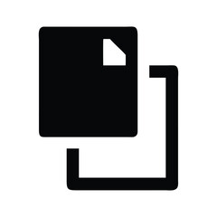Poster - Black silhouette of overlapping papers copy design
