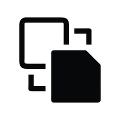Poster - Streamlined Copy Icon, Bold Black Style