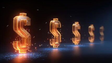 Poster - Conceptual affiliate flow with chain of web links, traffic boosts, and earning cycles on dark tech background