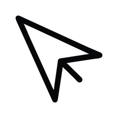 Poster - Sleek Black Arrow Cursor Icon on White Background Illustration