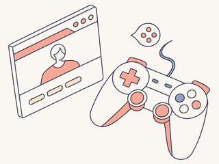 Poster - Digital gaming and online interaction with a controller