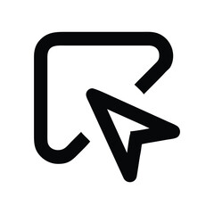 Poster - Black redirect symbol with an arrow pointing up