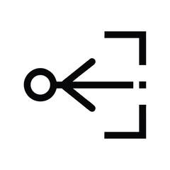 Poster - Minimalist exit icon pointing towards a doorway