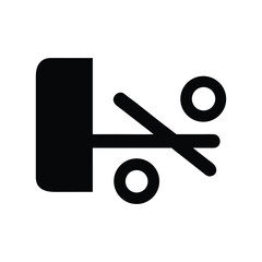 Poster - Simple Percentage Sign Icon in Black and White Graphic Style