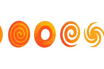 Fototapete - Colorful swirl patterns in vibrant shades of orange create a dynamic visually pleasing design for artistic expression