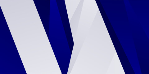 Poster - Abstract white and blue geometric background. Vector illustration