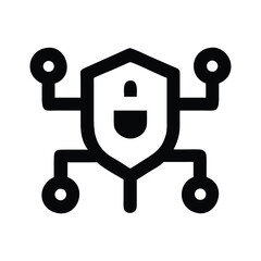 Poster - Sophisticated security network connecting nodes through protected gateway