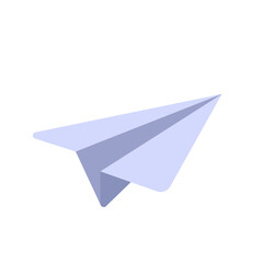 Leinwandbilder - Paper airplane as indicator of getting a text or an email. Vector illustration.
