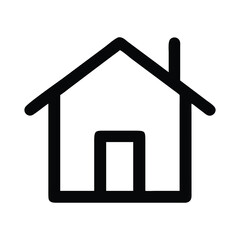 Poster - Clean Minimalist House Icon for Website or App Design