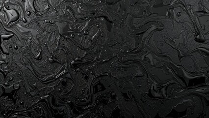 Poster - Decorative black cellulose wall finish featuring raised patterns.