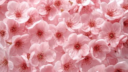 Poster - Extreme close-up of pink cherry blossom surface