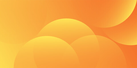 Poster - Abstract yellow and orange background with circles. Vector illustration
