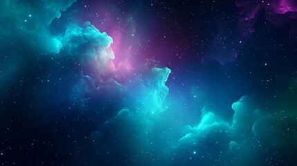 Colorful cosmic clouds and stars in deep space, a captivating galaxy background with nebula