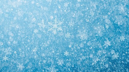 Poster - Shimmering white frost effect against a deep blue abstract background