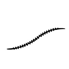 Fototapete - Abstract Black Line Art: A simple, elegant black and white line art illustration depicts a curved line punctuated by evenly spaced dashes, creating a modern and abstract design.