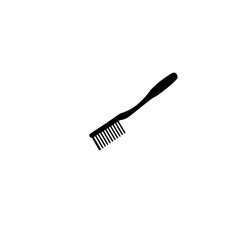 Fototapete - Simple Comb Line Art: A minimalist black and white illustration of a comb, showcasing its basic design and clean lines against a white background.