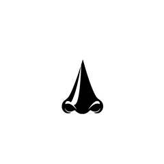 Fototapete - Bold Nose Line Art: A striking monochrome illustration of a human nose, rendered in a bold, graphic style, perfect for logo or design use.