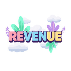 Poster - A captivating revenue illustration featuring vibrant colors and leafy elements perfect for financial and business themes