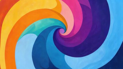 Poster - Vibrant Swirling Patterns of Colorful Abstract Art in Bright Tones and Flowing Shapes 4k video footage