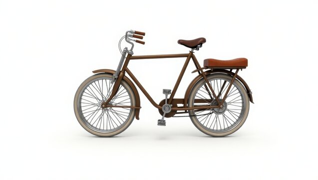 Vintage bicycle rendered in a  setting.