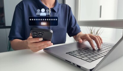Poster - Personal data protection and secured internet access.Personal information security,encryption and secure access.Cyber security concept.	