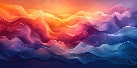Poster - Abstract gradient background. Abstract blurred gradient background colours with dynamic effect. Soft motion blur. Colorful fluid shapes. Vivid gradient texture. Smooth abstract waves. Copy space.