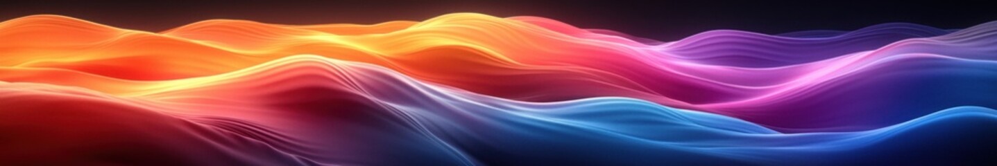 Poster - Abstract gradient background. Abstract blurred gradient background colours with dynamic effect. Soft motion blur. Colorful fluid shapes. Vivid gradient texture. Smooth abstract waves. Copy space.