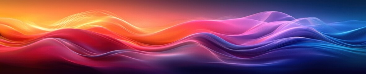 Poster - Abstract gradient background. Abstract blurred gradient background colours with dynamic effect. Soft motion blur. Colorful fluid shapes. Vivid gradient texture. Smooth abstract waves. Copy space.