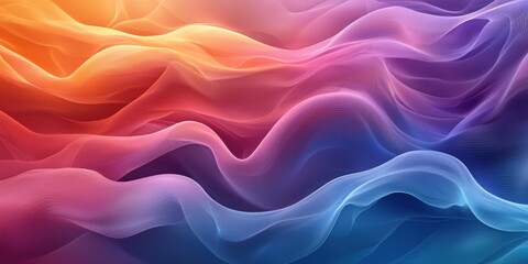 Poster - Abstract gradient background. Abstract blurred gradient background colours with dynamic effect. Soft motion blur. Colorful fluid shapes. Vivid gradient texture. Smooth abstract waves. Copy space.