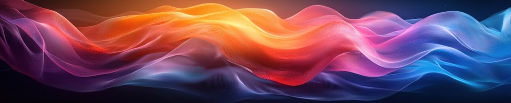 Abstract gradient background. Abstract blurred gradient background colours with dynamic effect. Soft motion blur. Colorful fluid shapes. Vivid gradient texture. Smooth abstract waves. Copy space.