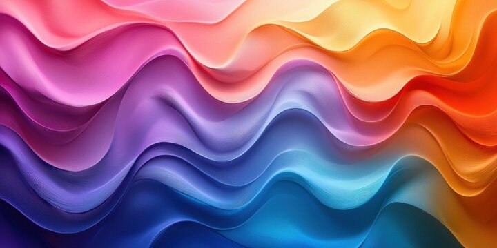 Abstract gradient background. Abstract blurred gradient background colours with dynamic effect. Soft motion blur. Colorful fluid shapes. Vivid gradient texture. Smooth abstract waves. Copy space.