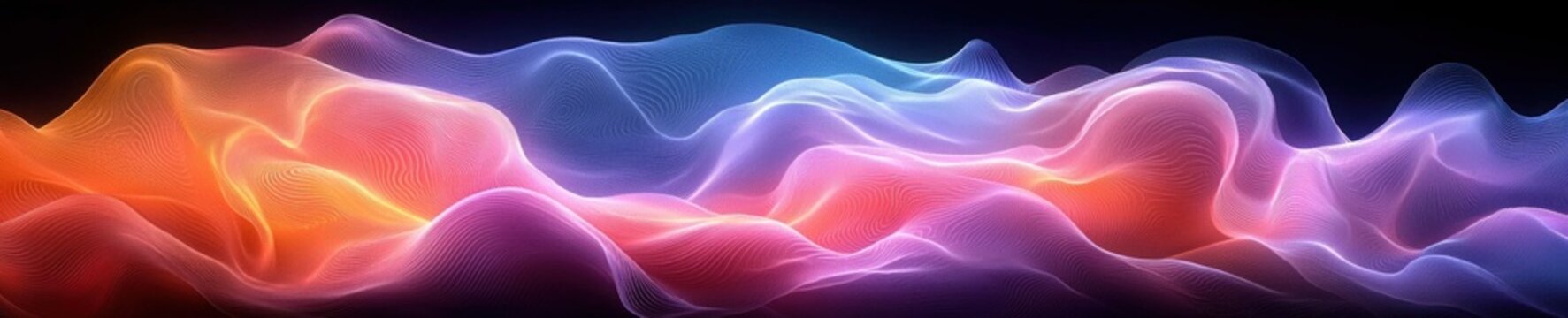Abstract gradient background. Abstract blurred gradient background colours with dynamic effect. Soft motion blur. Colorful fluid shapes. Vivid gradient texture. Smooth abstract waves. Copy space.