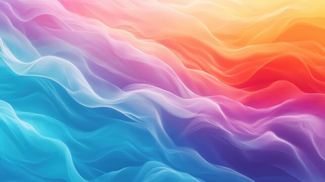 Abstract gradient background. Abstract blurred gradient background colours with dynamic effect. Soft motion blur. Colorful fluid shapes. Vivid gradient texture. Smooth abstract waves. Copy space.