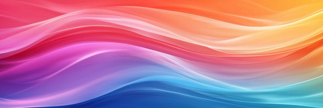 Abstract gradient background. Abstract blurred gradient background colours with dynamic effect. Soft motion blur. Colorful fluid shapes. Vivid gradient texture. Smooth abstract waves. Copy space.