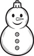 © sakil - Snowman ornament with carrot nose and buttons Christmas holiday