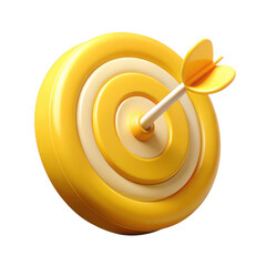 Poster - 3d target with arrow isolated on transparent background
