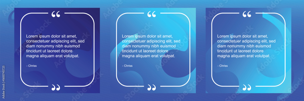 Set of social media post design template for quotes. Qoute Frame Blank ...