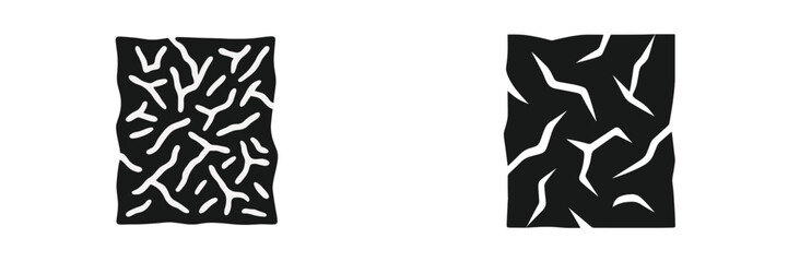 Poster - Abstract black and white patterns showcasing intricate designs and textures in a minimalist style