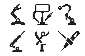 Poster - Various robotic arms and tools designed for precision tasks and automation in engineering environments