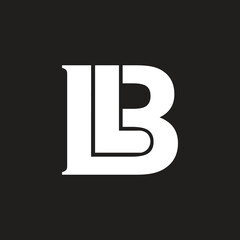 Leinwandbilder - Alphabet letter BL or LB logo design branding template.