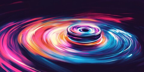 Poster - A mesmerizing abstract swirl of vibrant colors and dynamic motion captures attention and ignites creativity. Ideal for backgrounds and art projects.